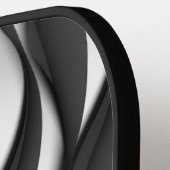 3 Dimensionen Wavy Black and White Muster Pickleball Schläger (Linke Seite)