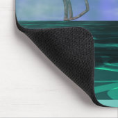 3 Dinosaurier Kopf auf einem rollenden Meer. Cloud Mousepad (Ecke)