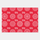 3 Diwali Rangoli Designs zum Verpacken von Papierb Geschenkpapier Set (Vorderseite 3)