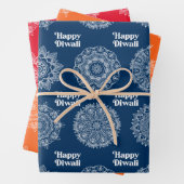 3 Diwali Rangoli Designs zum Verpacken von Papierb Geschenkpapier Set (Beispiel)