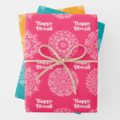 3 Diwali Rangoli Designs zum Verpacken von Papierb Geschenkpapier Set (Beispiel)