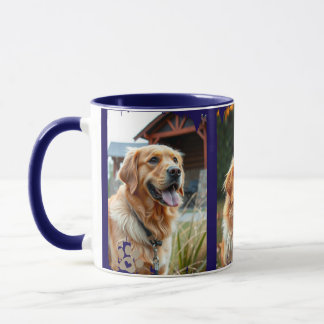 3 Dog Photos Heart Pawprints Gift Tasse