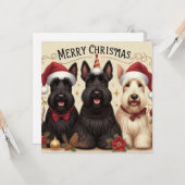 3 dogs Greeting Card Karte (Vorderseite/Rückseite Beispiel)