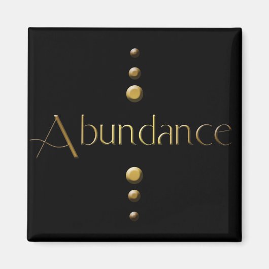 3 Dot Gold Block Abundance & Black Background Magnet (Vorne)