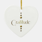 3 Dot Gold Block Dankbarkeit Keramik Ornament (Vorne)