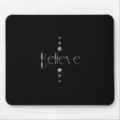 3 Dot Silver Block Glaube und schwarzer Hintergrun Mousepad (Vorne)