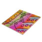 3 Drachenfliegen Abstrakte digitale Malerei Fliese (Seite)