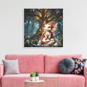 #3 Drachenwelt Leinwanddruck (Insitu (Wohnzimmer))