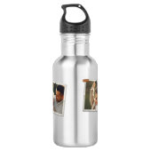 3 Drei Foto Moderne Elegante Collage Family Liebe Edelstahlflasche (Rückseite)