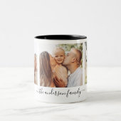 3 Drei Fotos für die FotoCollage-Familie Zweifarbige Tasse (Mittel)