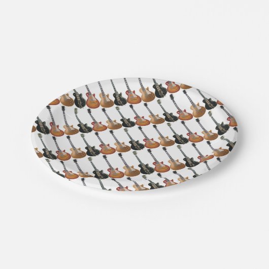 3 E-GITARREN PAPPTELLER (Schrägansicht)