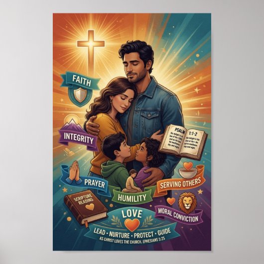 #3 Ein christlicher Mann lebt so Poster (Vorne)