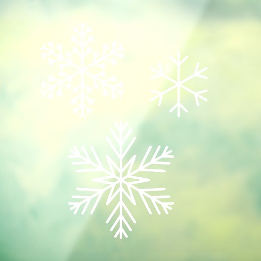 3 Einfache weiße Schneeflocken Weihnachtsdekor Vin Fensteraufkleber (Blatt 3)