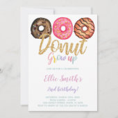 3 Einladungen zum Geburtstag von Donut (Vorderseite)