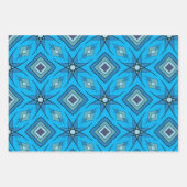 3 Einzelblätter, Blues, Grafikdesign Geschenkpapier Set (Vorderseite 2)