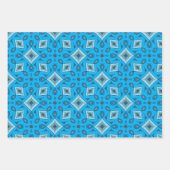 3 Einzelblätter, Blues, Grafikdesign Geschenkpapier Set (Vorderseite 3)