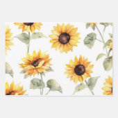 3 Einzigartige Gestaltung der gemusterten Sonnenbl Geschenkpapier Set (Vorderseite 3)