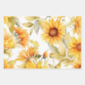 3 Einzigartige Gestaltung der gemusterten Sonnenbl Geschenkpapier Set (Vorderseite 2)