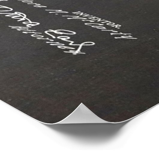 3 Electric Guitar Patent - Funny Music Lover Gesch Poster (Ecke)