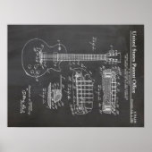 3 Electric Guitar Patent - Funny Music Lover Gesch Poster (Vorne)
