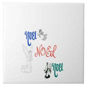 3 Engel blasen Trompete betender Noel Fliese