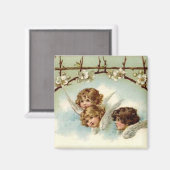 3 Engel unter Blume Arch - Magnet (Vorderseite/Rückseite)