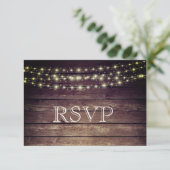 3 Entree Choice Rustic Mason Jar Wedding Response RSVP Karte (Stehend Vorderseite)