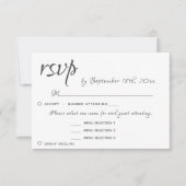 3 Entree Menu Wählen Sie Elegante UAWG Wedding Ant RSVP Karte (Vorderseite)