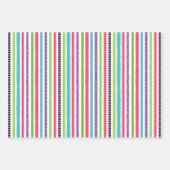 3 Entsprechende farbenfrohe und Coole Monstermuste Geschenkpapier Set (Vorderseite)