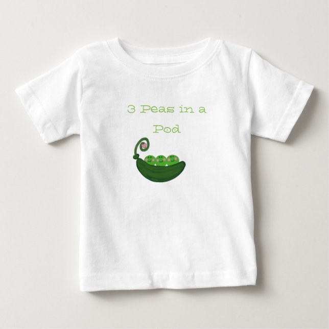 3 Erbsen in der Hülse Baby T-shirt (Vorderseite)