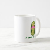 3 Erbsen in einer Hülse Kaffeetasse (VorderseiteRechts)
