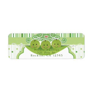 3 Erbsen in einer Pod-Triplets Kinderdusche Einlad