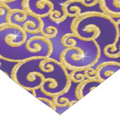 3 Erstmalige Monogram Table Runner, Lila und Gold Mittelgroßer Tischläufer (Ecke)