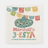 3-Esta Personalisiert Sombrero Geburtstagspartei Serviette (Vorderseite)