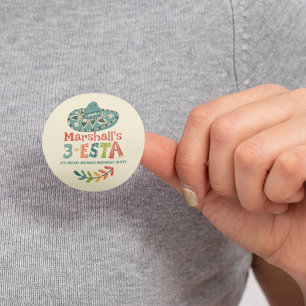 3-Esta Themed Personalisiert Geburtstag Runder Aufkleber