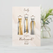 3 Exquisite Bridesmaid Dresses Watercolor Ask (Stehend Vorderseite)