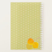 3 Fall Aspens Blätter auf weißem Polka Dot Muster Planer (Rückseite)