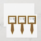 3 Fall Tree Wedding Cup Kuchen Picks Postkarte (Vorne/Hinten)