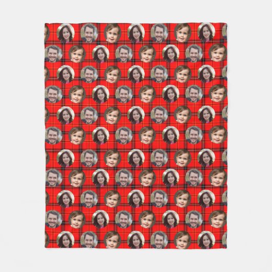 3 Familienmitglieder FotoCollage Fleecedecke (Vorderseite)