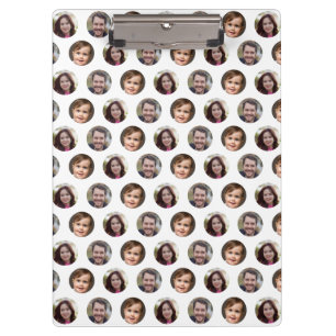 3 Familienmitglieder FotoCollage Klemmbrett