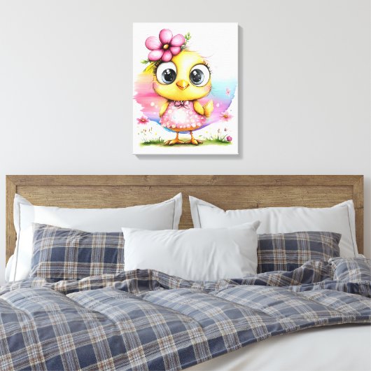 #3 Fantasy Chick -> #3 Fantasy-Hühnchen Leinwanddruck (Insitu (Schlafzimmer))