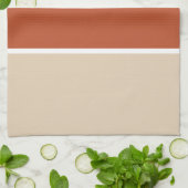 3 Farbblock Braun Terracotta Beige Geschirrtuch (Gefaltet)