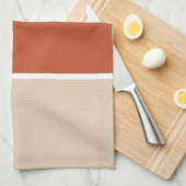 3 Farbblock Braun Terracotta Beige Geschirrtuch (Viertel Falte)