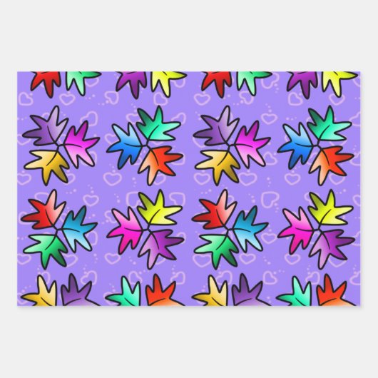 3 Farbe Kids Packpapier - Heartstopfen Blätter (Vorderseite 2)