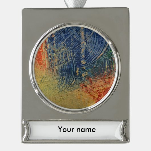 3 Farben Banner-Ornament Silber (Vorderseite)