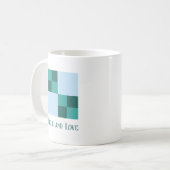3-Farben-Double-Four-Patch-Quiltblock Punny Kaffeetasse (Vorderseite Links)