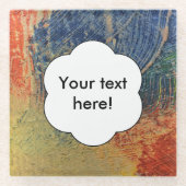 3 Farben Glasuntersetzer (Vorderseite)