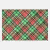 3 Farben karierte Musterverpackungen Papierblätter Geschenkpapier Set (Vorderseite)