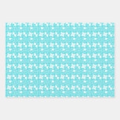 3 Farben Puzzleteile Einfaches Muster Geschenkpapier Set (Vorderseite 3)