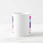 3-Farben- Quilting Pun Double Four Patch Quiltbloc Kaffeetasse (Mittel)